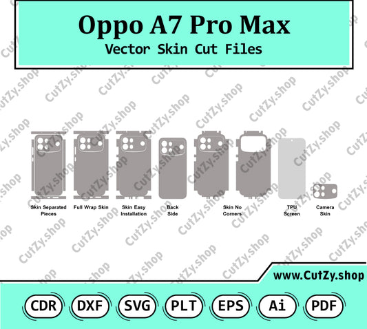 Oppo A7 Pro Max Vector Skin Cut Files