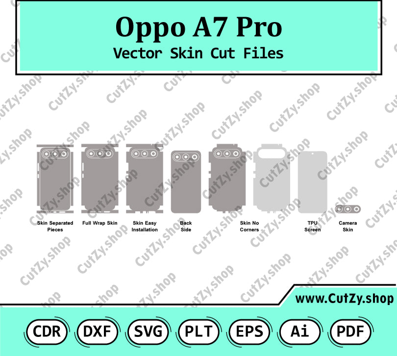 Oppo A7 Pro Vector Skin Cut Files