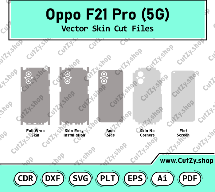 Oppo F21 Pro 5G Vector Skin Cut Files