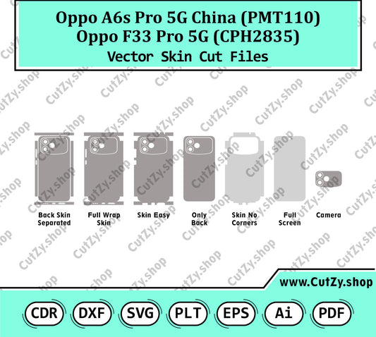 Oppo F33 Pro 5G (CPH2835), A6s Pro 5G China (PMT110) Vector Skin Cut Files