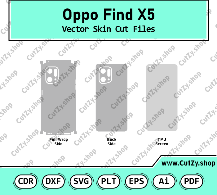 Oppo Find X5  Vector Skin Cut Files