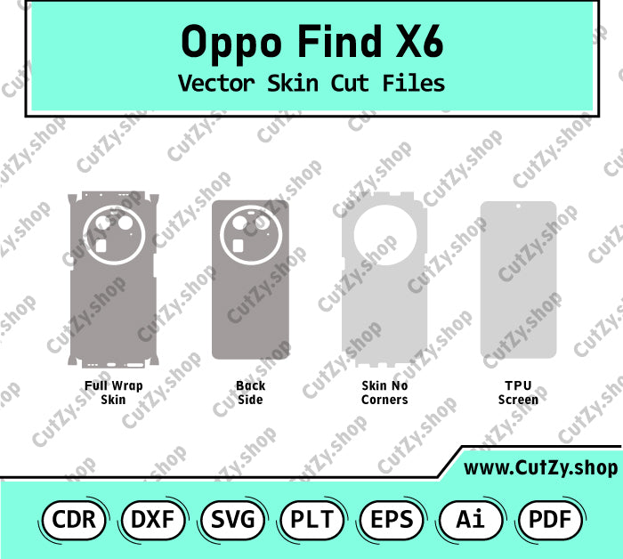 Oppo Find X6 Vector Skin Cut Files