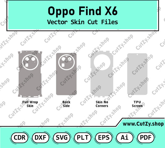Oppo Find X6 Vector Skin Cut Files