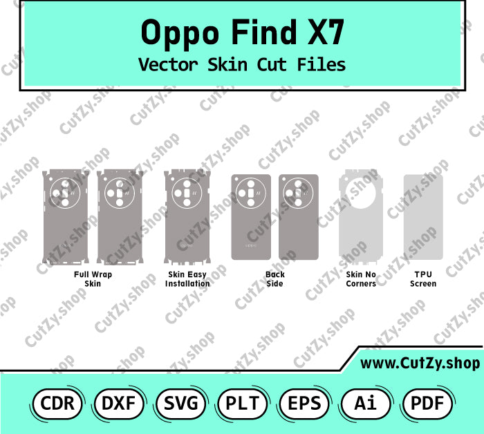 Oppo Find X7 Vector Skin Cut Files