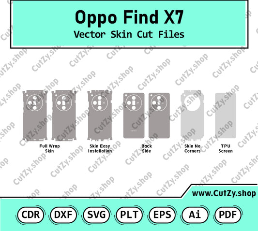 Oppo Find X7 Vector Skin Cut Files