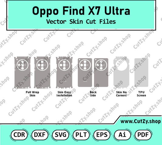 Oppo Find X7 Ultra Vector Skin Cut Files