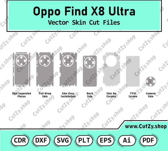 Oppo Find X8 Ultra Vector Skin Cut Files