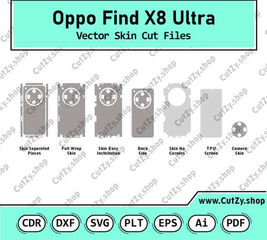 Oppo Find X8 Ultra Vector Skin Cut Files