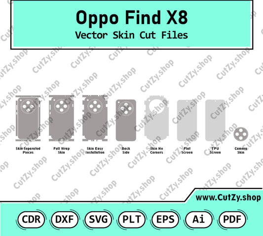 Oppo Find X8 Vector Skin Cut Files