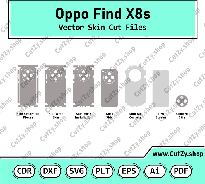 Oppo Find X8s Vector Skin Cut Files