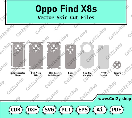 Oppo Find X8s Vector Skin Cut Files