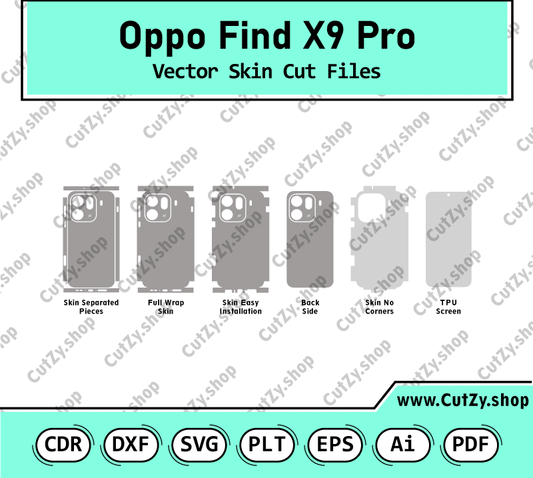 Oppo Find X9 Pro Vector Skin Cut Files