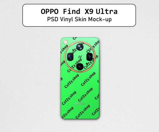 Oppo Find X9 Ultra PSD Vinyl Skin Mock-up