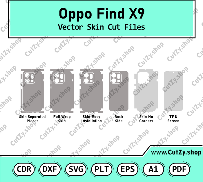 Oppo Find X9 Vector Skin Cut Files