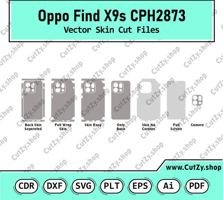 Oppo Find X9s Vector Skin Cut Files