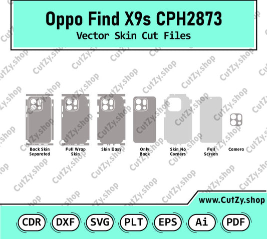 Oppo Find X9s Vector Skin Cut Files