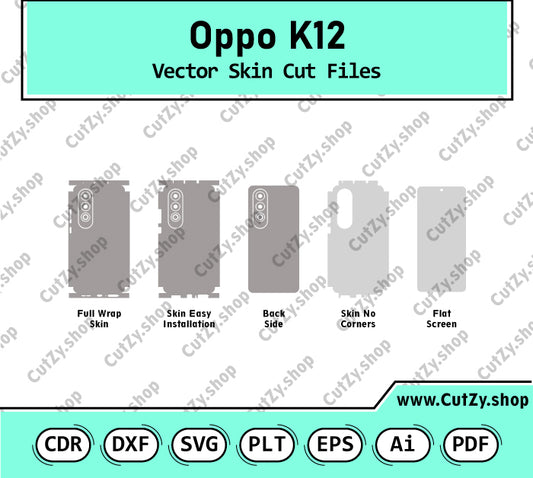 Oppo K12 Vector Skin Cut Files