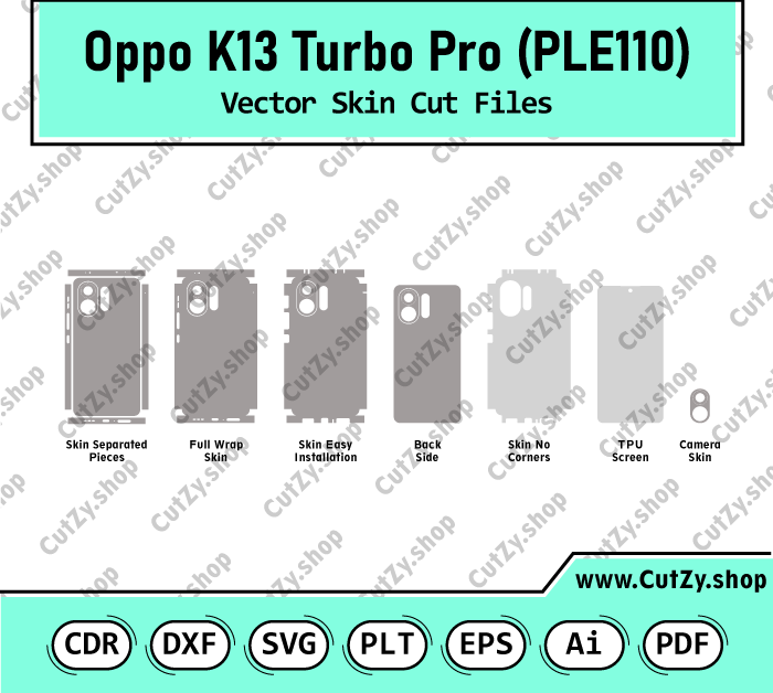 Oppo K13 Turbo Pro 5G-PLE110 Vector Skin Cut Files
