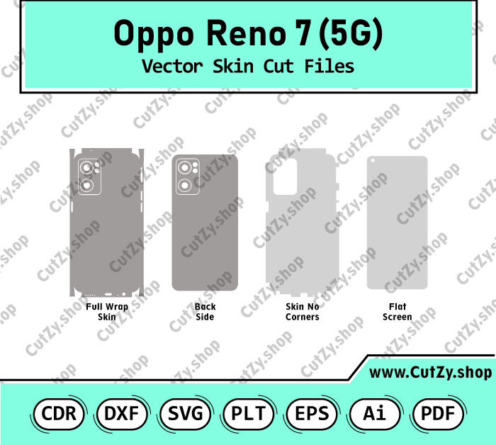 Oppo Reno 7 5G Vector Skin Cut Files