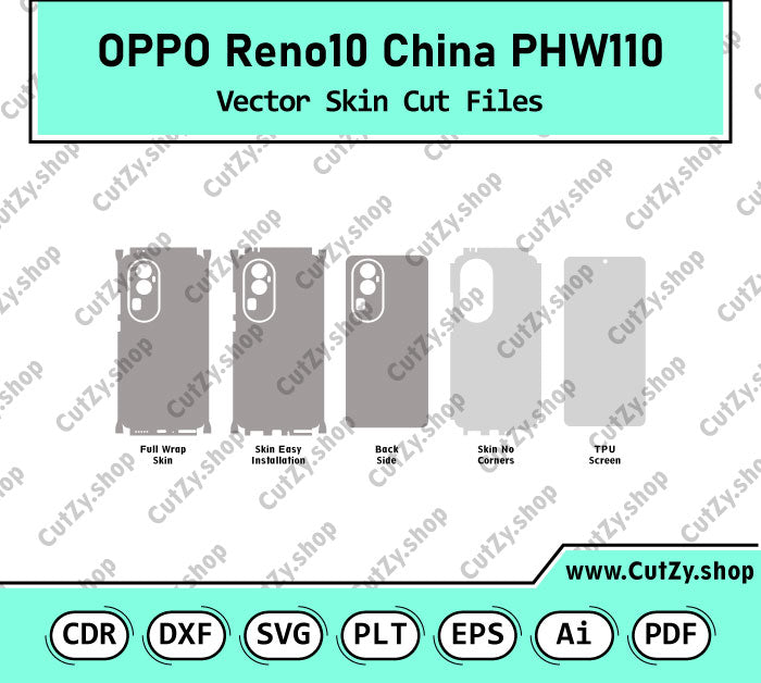 Oppo Reno 10 China PHW110 Vector Skin Cut Files