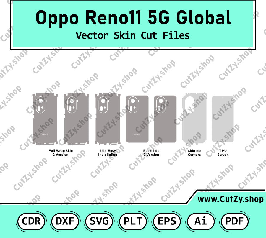 Oppo Reno 11 5G Global Vector Skin Cut Files