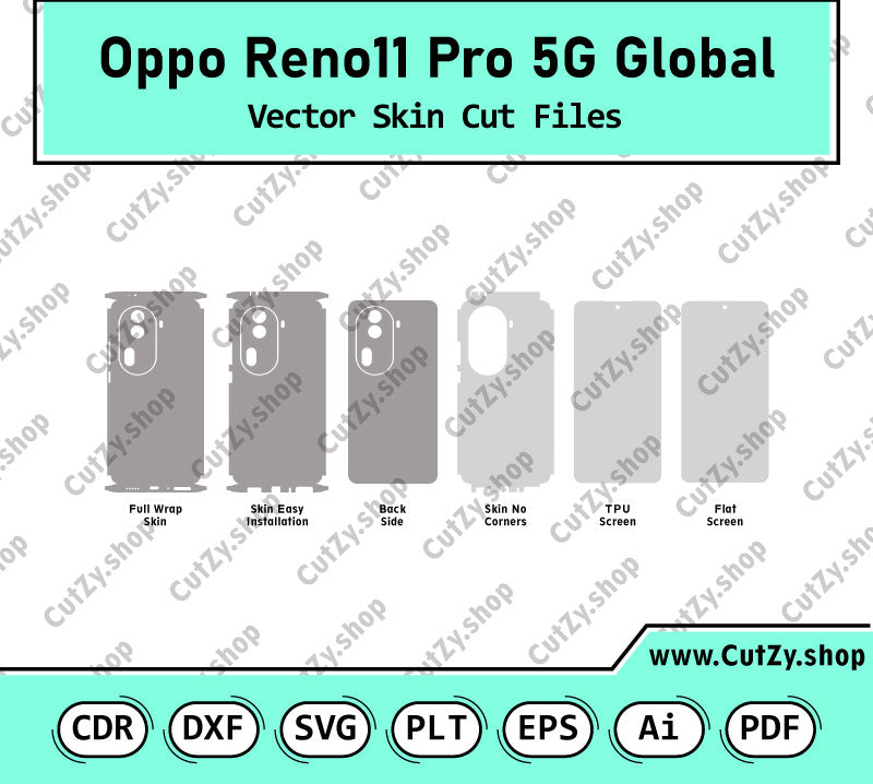 Oppo Reno 11 Pro 5G Global Vector Skin Cut Files