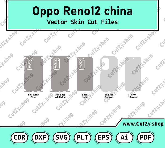 Oppo Reno 12 China Vector Skin Cut Files