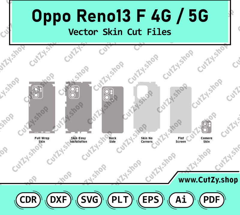 Oppo Reno 13 F 4G,5G Vector Skin Cut Files