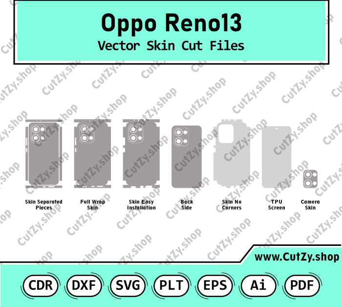Oppo Reno 13 Vector Skin Cut Files