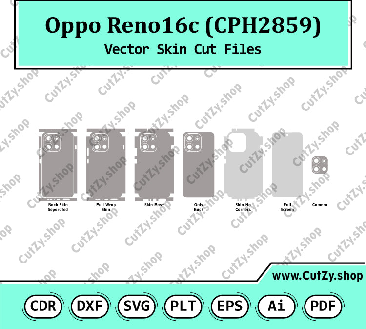 Oppo Reno16c (CPH2859) Vector Skin Cut Files