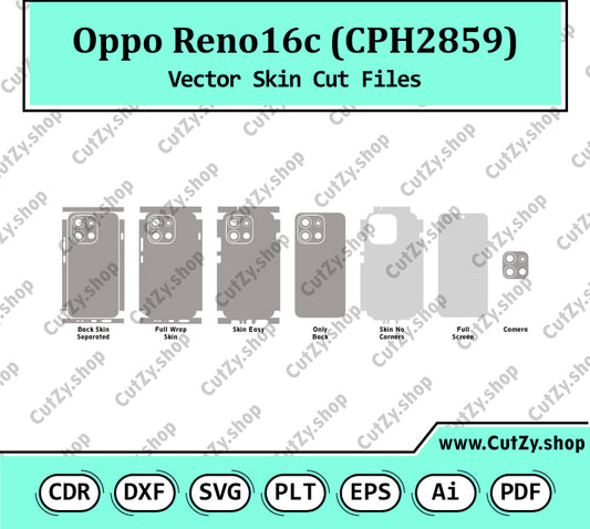 Oppo Reno16c (CPH2859) Vector Skin Cut Files