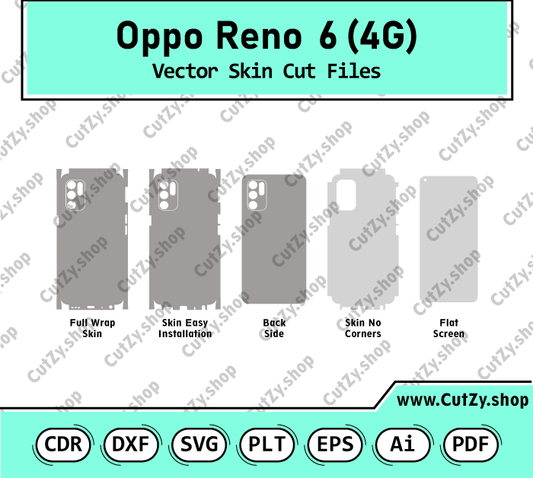 Oppo Reno 6 4G Vector Skin Cut Files