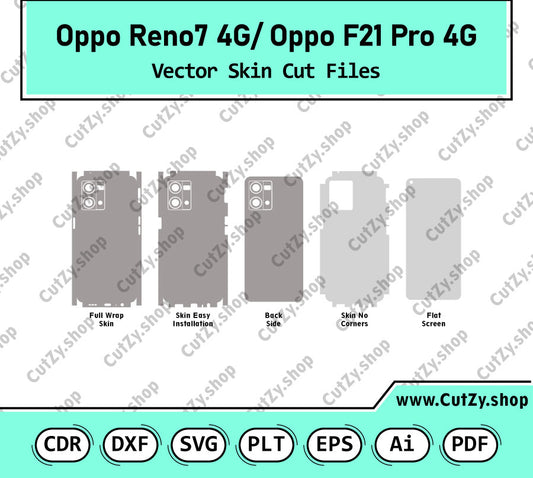 Oppo Reno7 4G-Oppo F21 Pro 4G Vector Skin Cut Files