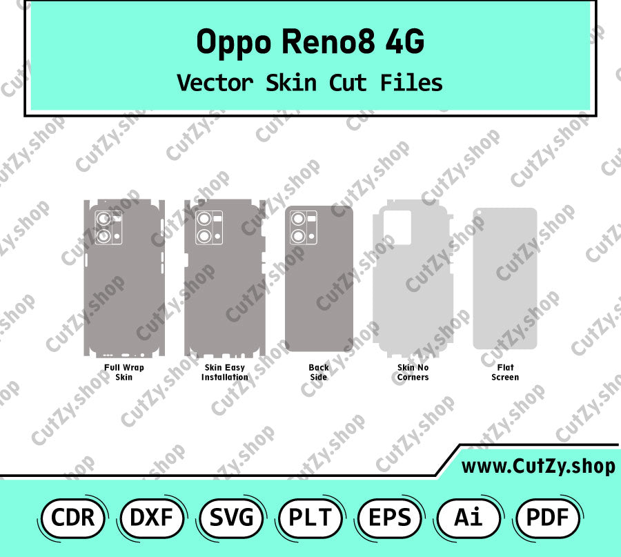 Oppo Reno8 4G Vector Skin Cut Files