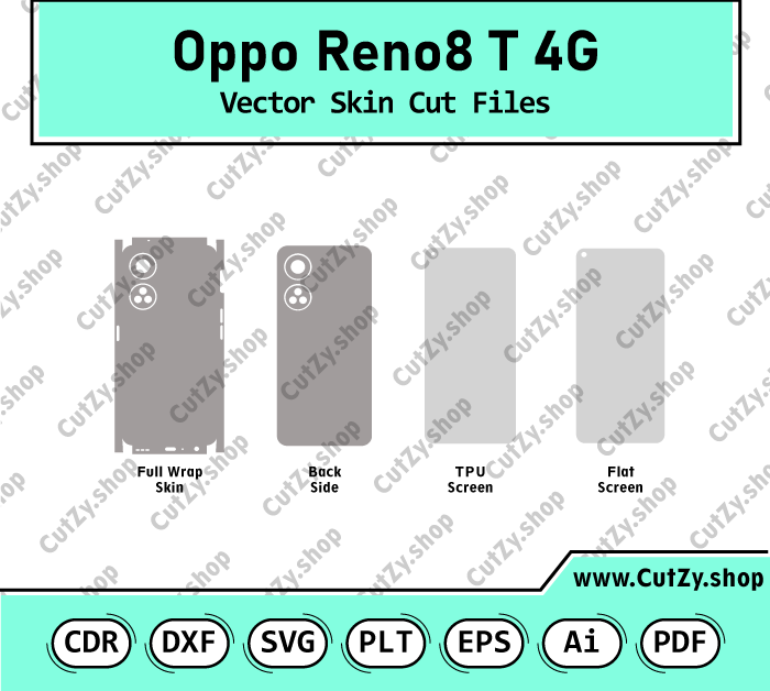 Oppo Reno 8T 4G Vector Skin Cut Files
