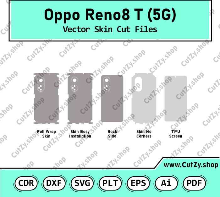 Oppo Reno 8T 5G Vector Skin Cut Files
