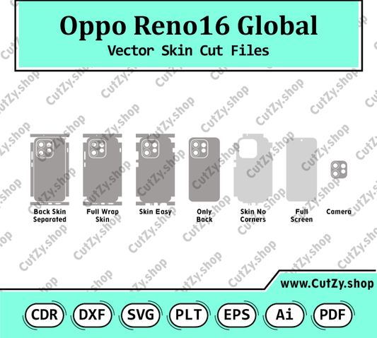 Oppo Reno16 CPH2865 Global Vector Skin Cut Files