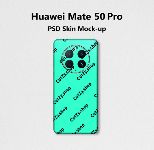 Free Download Huawei Mate 50 Pro PSD Vinyl Skin Mock-up