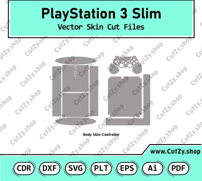 PlayStation 3 Slim Vector Skin Cut Files