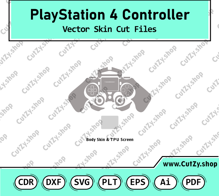 PlayStation 4 Controller Vector Skin Cut Files