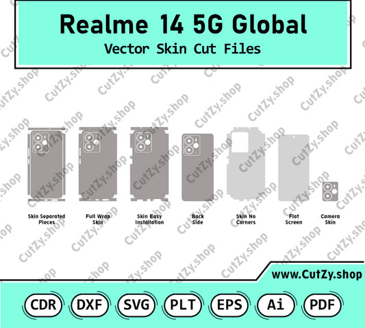 Realme 14 5G Global Vector Skin Cut Files