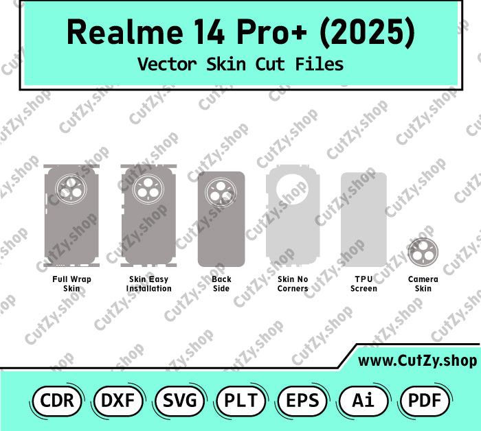 Realme 14 Pro+ Vector Skin Cut Files