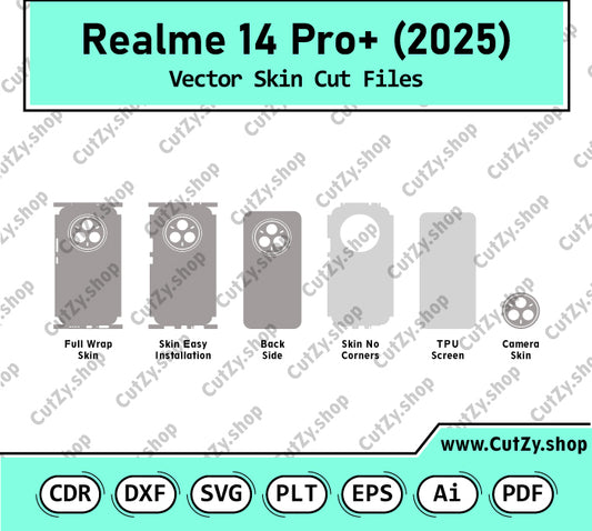 Realme 14 Pro+ Vector Skin Cut Files