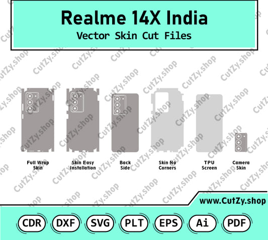 Realme 14X India Vector Skin Cut Files