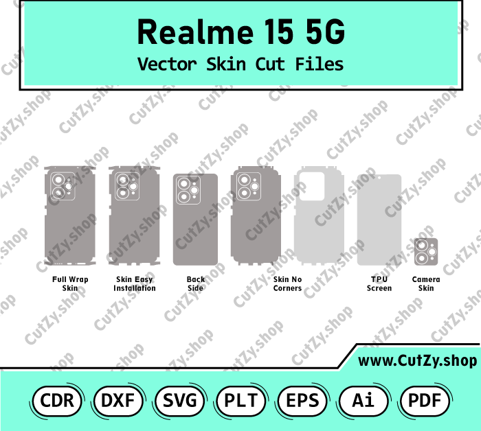 Realme 15 Vector Skin Cut Files