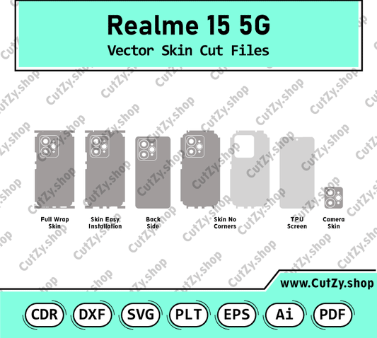 Realme 15 Vector Skin Cut Files