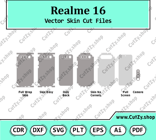 Realme 16 Vector Skin Cut Files