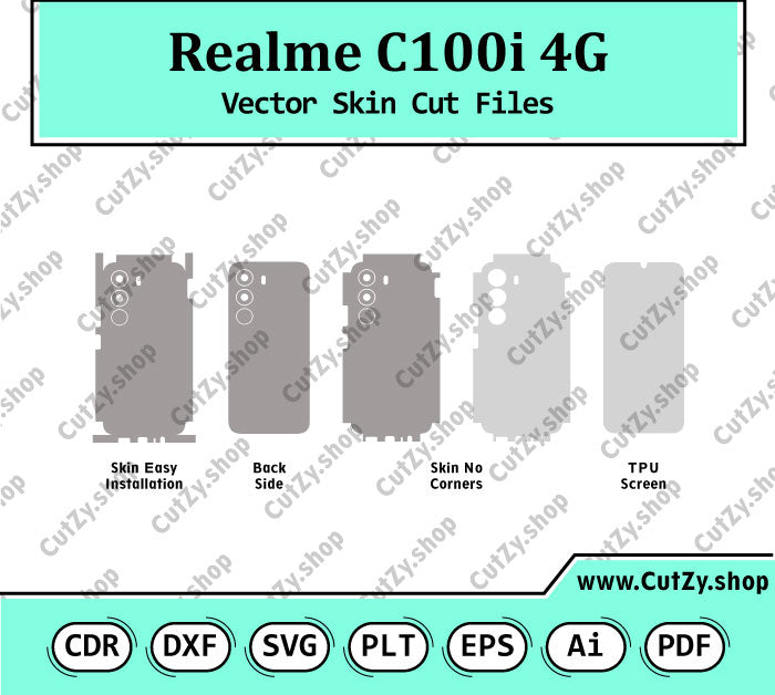 Realme C100i 4G RMX5377 Vector Skin Cut Files