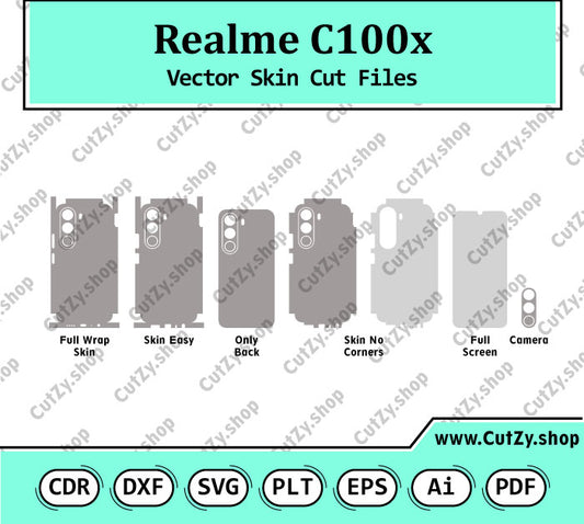 Realme C100x Vector Skin Cut Files