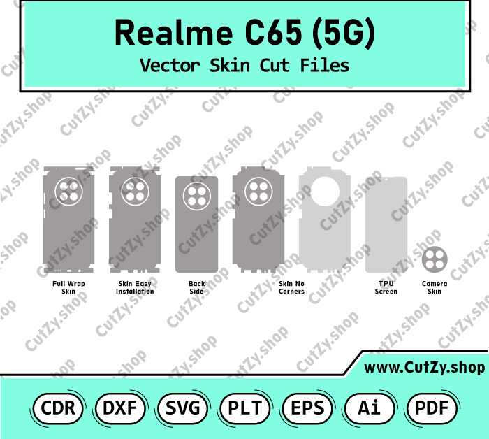 Realme C65 5G Vector Skin Cut Files